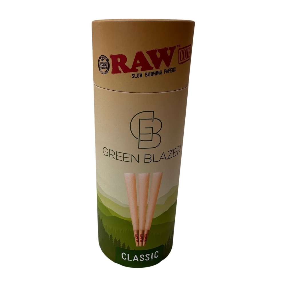 RAW Pre Rolled Cones Green‎ Blazer Classic 1 1/4 Size 50 Pack Rolling Papers NEW